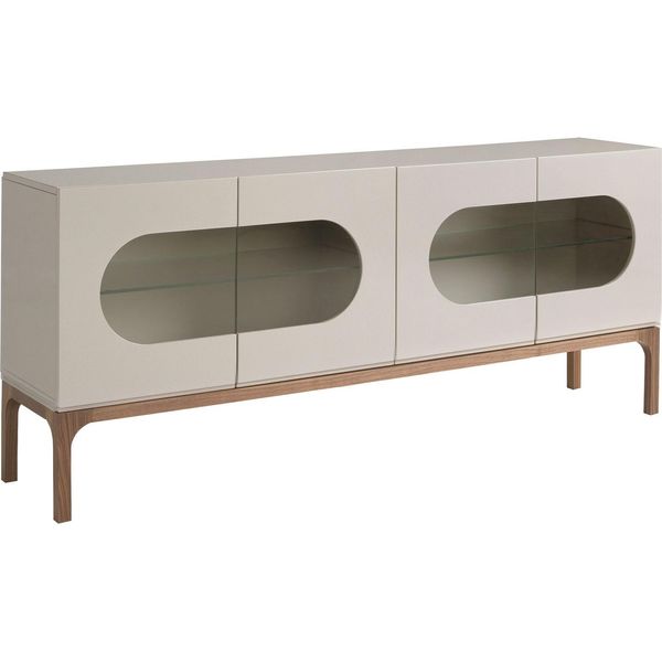 Credenza Angel Cerdá In Legno Grigio E Noce Con Illuminazione Interna 3241-image