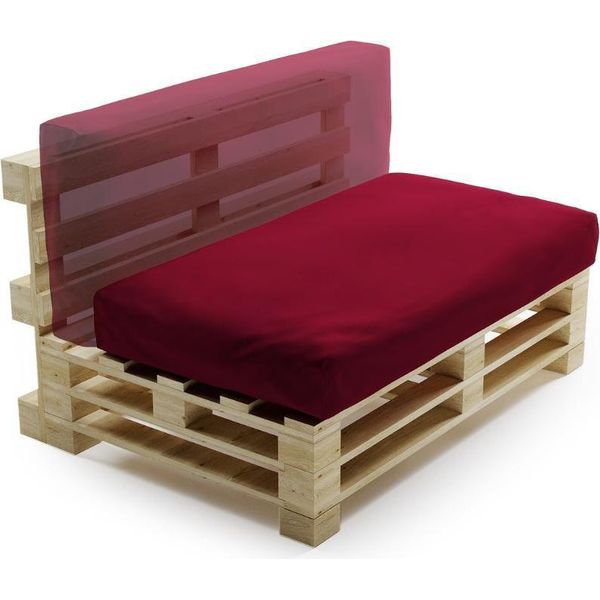 Cuscino Sfoderabile Per Pallet In Poliestere Bananair 120X60 Cm Rosso-image