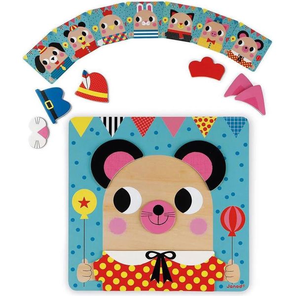 Janod Gioco Di Apprendimento Magnetico - Giocattoli Di Legno Per Bambini - Abilità Motoria Fine-image