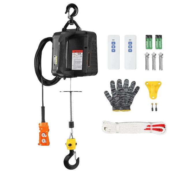 Argano Elettrico, Capacità Di Carico 500 Kg, Motore 1500 W, Altezza Di Sollevamento 6,95 M ,-image