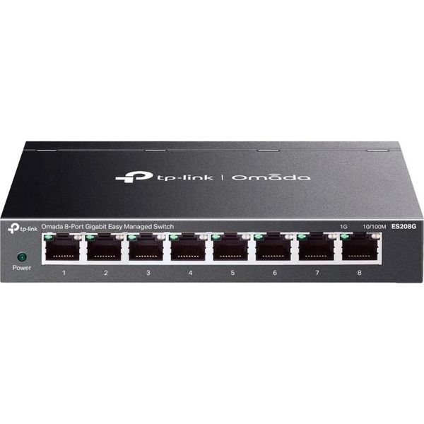 Tp-Link Omada ES208G Network Switch Managed L2 Gigabit Ethernet (10/100/1000) Black-image