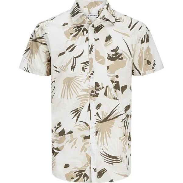Jack & Jones Oshua Camicia Floreale Kurzarm Beige M Herren Beige M-image