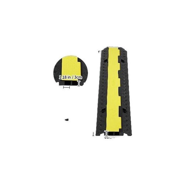 Rampa Di Protezione Per Cavi Vevor, Elevata Capacità Di Carico Di 12000 Libbre, Struttura In Gomma E Pvc Resistente, Nastro Adesivo 5PCS 12W Lbs-image