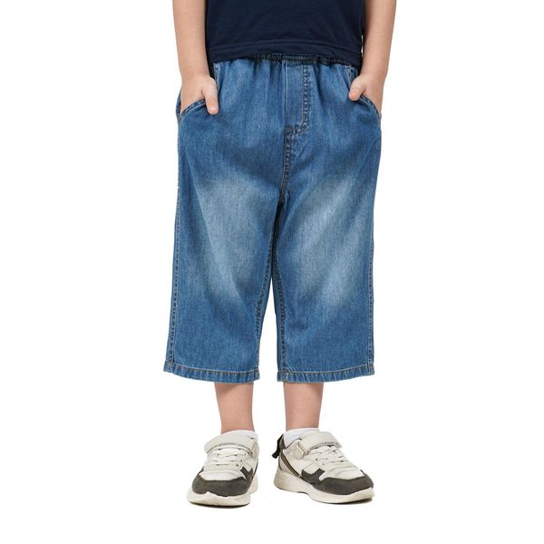 Mod Jeans | Pantaloncini Di Jeans Per Ragazzi - Blu Scuro - 100% Cotone - Comodi E Moderni - Ideali Per Il Tempo Libero Taglia 128, Weike 8 Anni-image