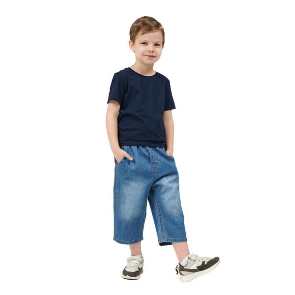 Mod Jeans | Pantaloncini Di Jeans Per Ragazzi - Blu Scuro - 100% Cotone - Taglio Comodo - Tasche Pratiche Taglia 134, Weike 9 Anni-image