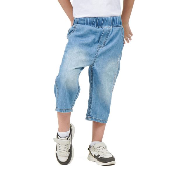 Mod Jeans| Pantaloncini In Denim Per Ragazzi - Modello Rybaczki - Azzurro - Comodi - 100% Cotone - Pratiche Tasche Taglia 98, Età 3 Anni-image