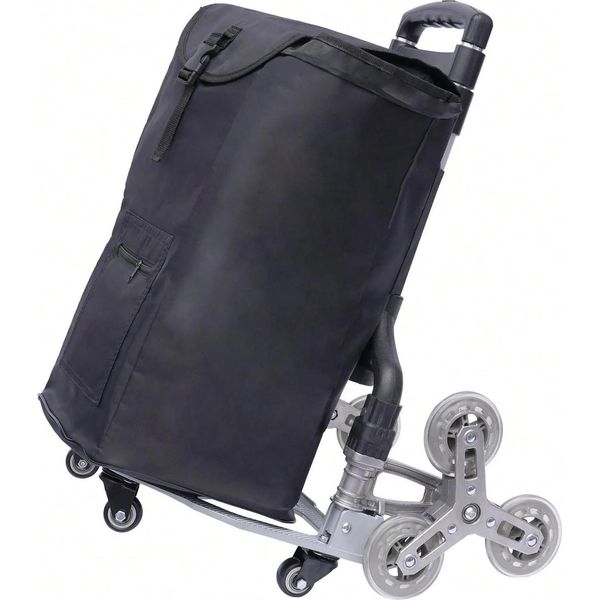 Carrello Portasacchi Treppensteiger, Carrello Da Trasporto Pieghevole In Alluminio, Regolabile In Altezza In 3 Posizioni, Borsa Impermeabile Rimovibile, Nero-image