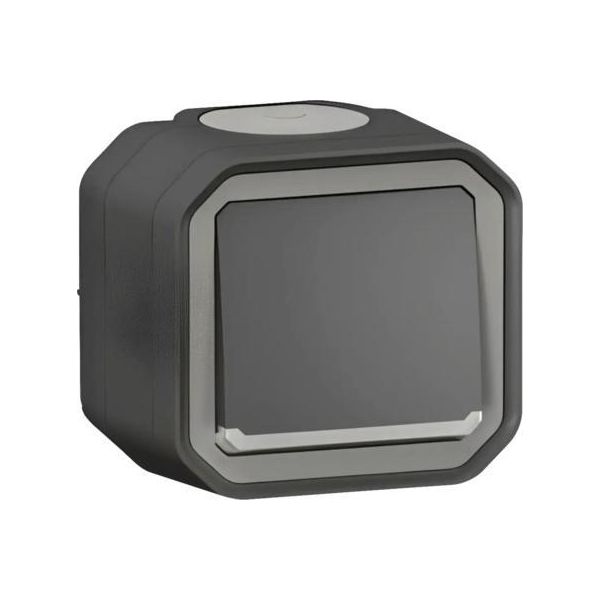 Legrand Plexo New Commutatore Da Superficie A Tenuta Stagna A 1 Attacco Illuminato, Luce Di Posizione Integrata, 230 Volt, IP55 Antracite 069736L-image