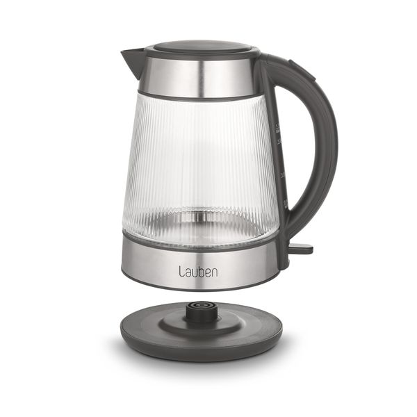Bollitore Elettrico In Vetro Lauben 17GG, Bollitore In Vetro Da 1,7 L, Retroilluminazione A Led, Filtro Lavabile, Potenza 1850-2200 W, Connettore Strix-image
