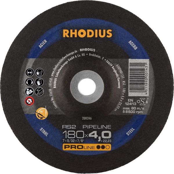 Disco Da Sbavo Rhodius Rs 2 180X4.0X22.23Mm Acciaio Proline - 200246-image