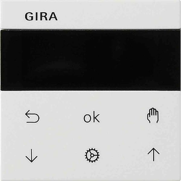 Gira 536627 S3000 Jalousie- +Schaltuhr Display System 55 Reinweiß M (536627)-image