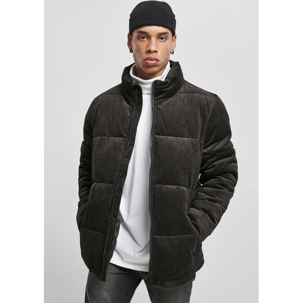 Urban Classics - Giacca Invernale In Velluto A Coste Boxy Puffer Nero - L-image