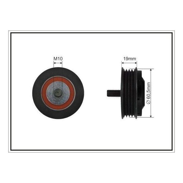 Caffaro 83-25 Tendicinghia Cinghia Trapezoidale Dentata 61 Mm Per Vw Golf Iv Hatchback (1J1) Passat Variant (3B6) Passat Variant (3B5) Passat (3B3) Passat Variant-image