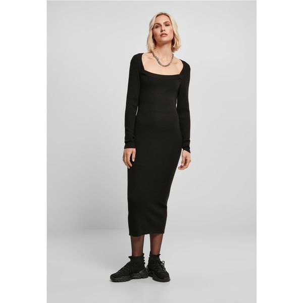 Urban Classics Donna - Maglia Lunga Strick Kleid Schwarz - S-image
