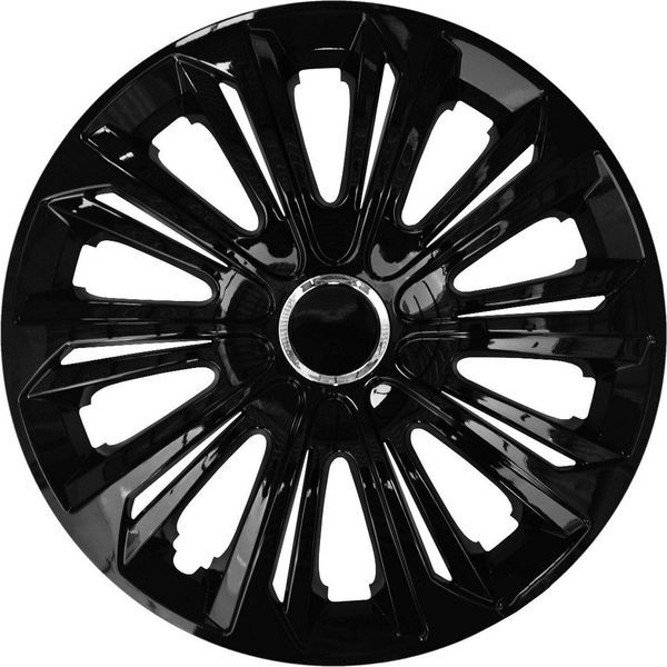 Coprimozzi Copricerchi - Set Completo Di 4 Pezzi - Nrm Strong - Nero - 16" Pollici"-image