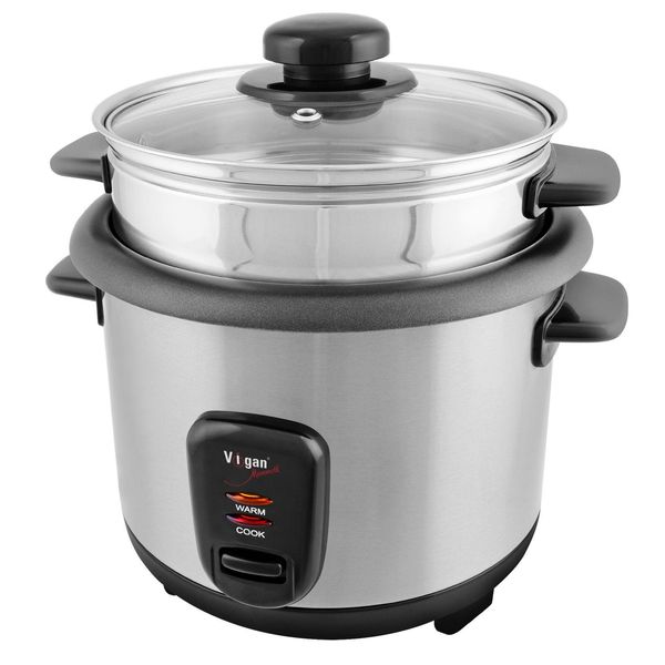 Cuociriso Con Vaporiera RV1LX 400W In Acciaio Inox-image