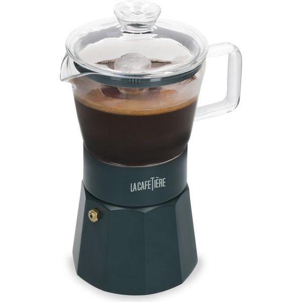 Caffettiera Per Espresso, 6 Tazze, 0,29 L, Acciaio Inox, Vetro, Verde - La CafetièRe | Verona-image