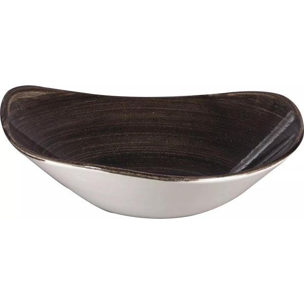 Ciotole Triangolari Churchill Stonecast Patina Black 235 Mm (12 Pezzi)-image