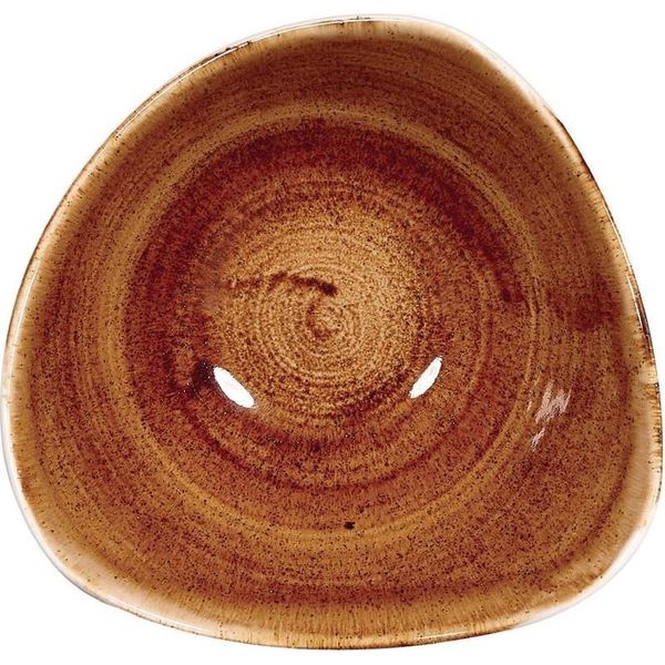 Churchill Stonecast Patina Ciotole Triangolari, Rame Vintage, 153 Mm, (12 Pezzi)-image