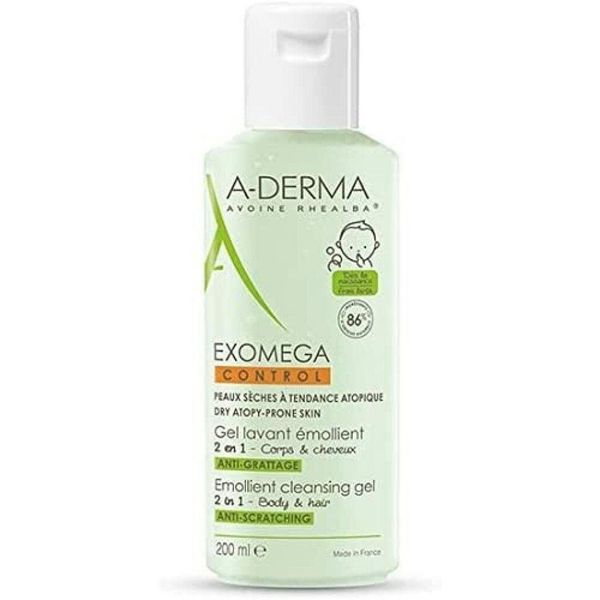 A-Derma Exomega Control 2In1 Emollient Cleansing Gel 200Ml-image