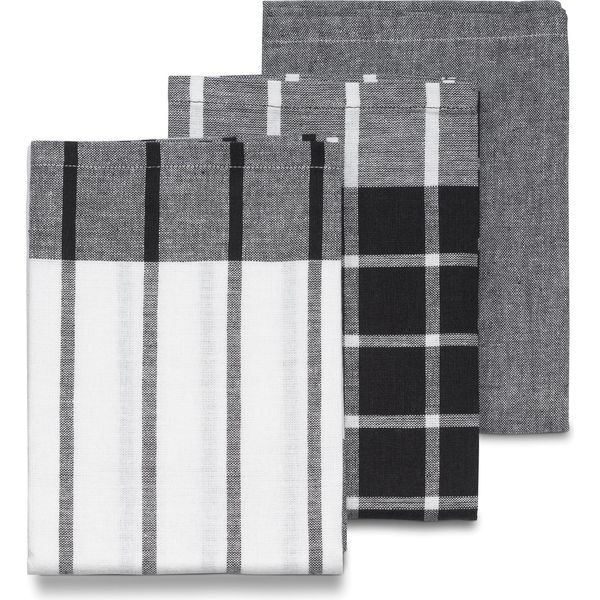 Kela Asciugamano Pasado 100% Cotone Bianco-Nero 3 Pezzi 65,0X45,0Cm KL-15972-image