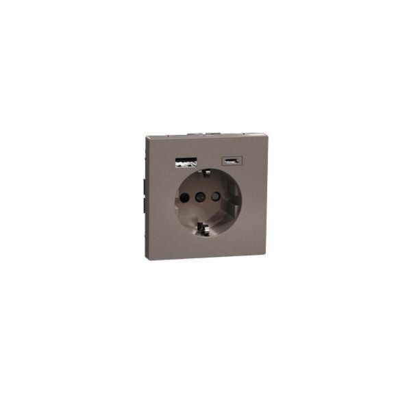 Merten Schuko Steckdose Mit Usb LadegeräT MEG2367-6052 (MEG2367-6052)-image