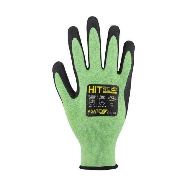 Guanto A Maglia Fine HIT-RC Taglia 9 Verde/Nero En 388/EN 407/EN Iso 21420 Dpi Categoria Ii-image