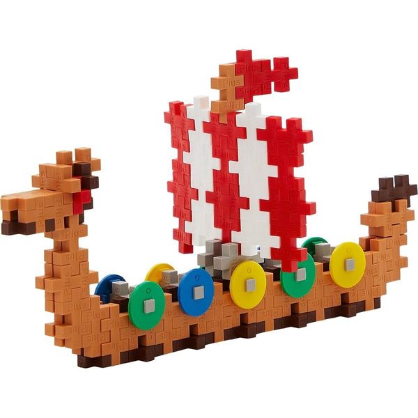 Plus-Plus 100 Tubi Di Blocchi Di Costruzione Creativa Nave Vichinga-image