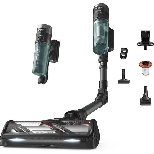 Rowenta RH9L42, Aspirapolvere A Bastone 2 In 1, Senza Sacchetto, Verde, Grigio, Rettangolare, A Secco, Filtro-image