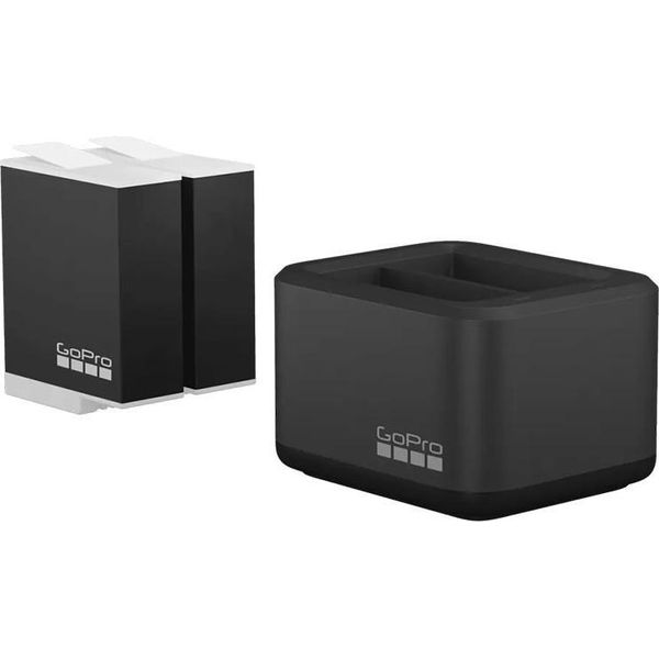 Caricabatterie Doppio Gopro + Enduro Per HERO12 Black, HERO11 Black, HERO10 Black, HERO9 Black-image