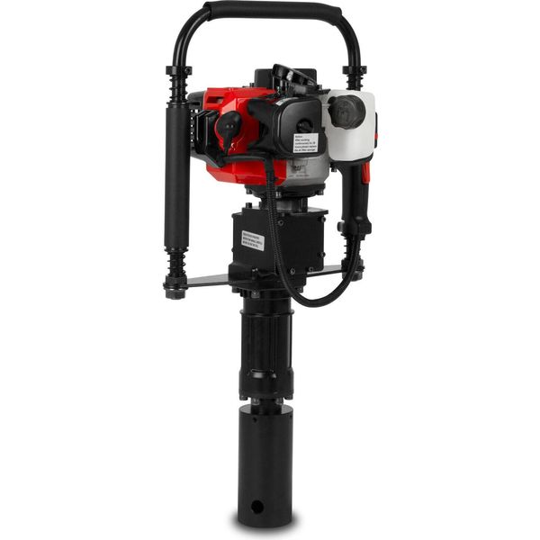 Battipalo Eberth Battipalo Per Pali Di Recinzione Battipalo Manuale A Benzina 1,2Hp 900W, 2X Adattatore Per Fori Per Pali, Max. Diametro Pali 70 Mm, Motore A 2 Tempi, Monocilindrico, 32 Cc,-image