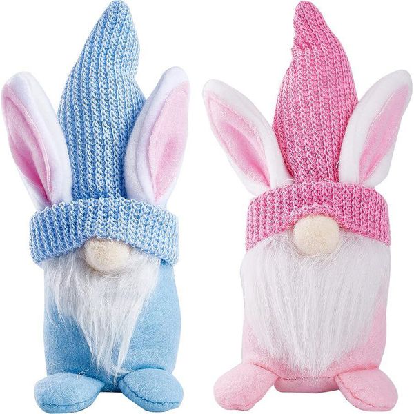 2 Colori Pasqua Gnomo Coniglietto 190 Millimetri Di Altezza Coniglietto Gnomo Ornamento Per Natale Peluche Indoor Casa Accessori Party-image