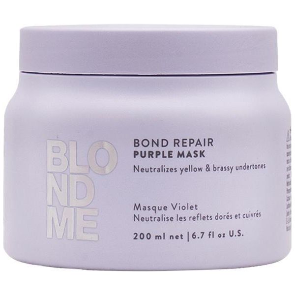 Schwarzkopf Blondme Bond Repair Purple Mask 200Ml - Maschera Viola Riparatrice-image