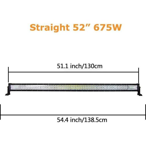 Striscia Luminosa A Led, Fascio Combinato, Design Impermeabile, 52 Pollici 675W-image