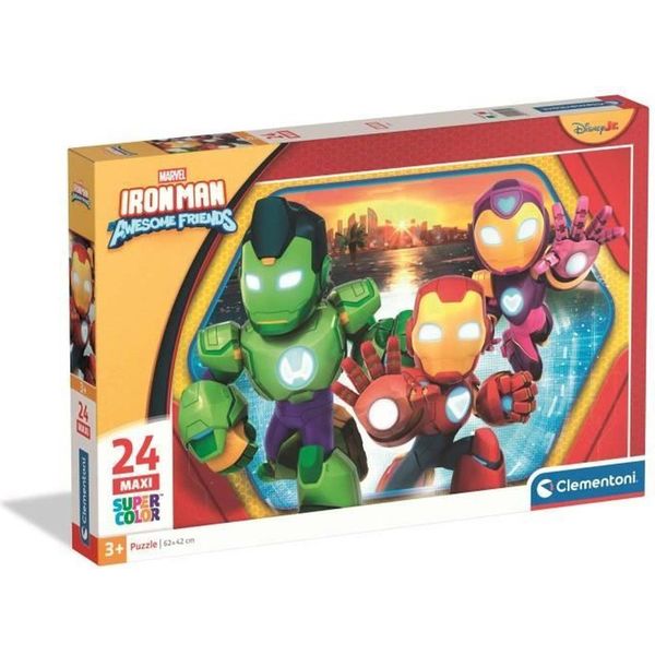 Clementoni - 24 Pieces Maxi - Iron Man And His Awesome Friends-image