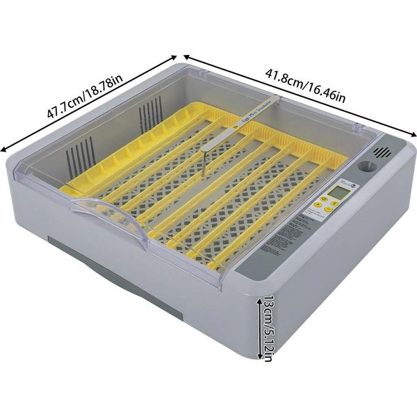 Incubatrice Per Uova, Capacità 36 Uova, Controllo Automatico Della Temperatura, Display A Led, Grigio-image