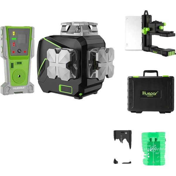 Livella Laser, Proiezione Di 12 Linee, Precisione Del Raggio Verde, SET-3-image