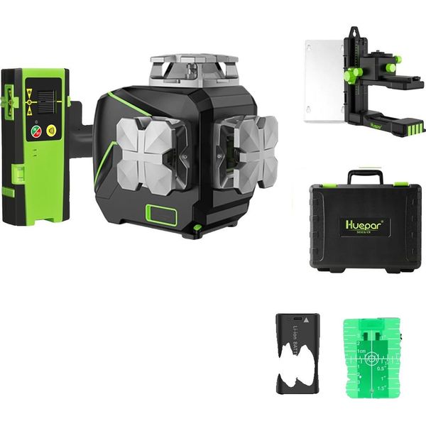 Livella Laser, Proiezione Di 12 Linee, Precisione Del Raggio Verde, SET-2-image
