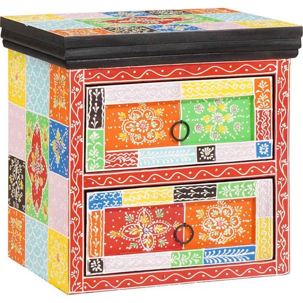 Syfax™ Armadio Da Notte Con Cassetto Multicolore 40 X 30 X 40 Cm-image