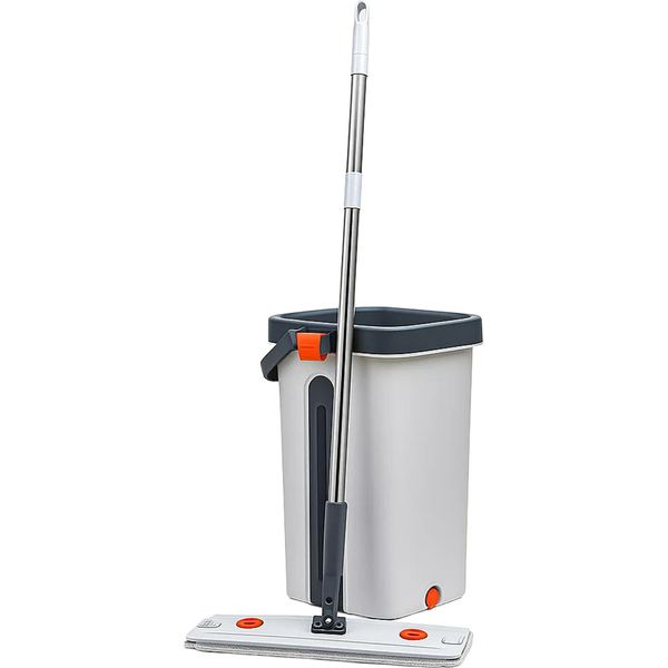 Mop Piatto Gotel Q8E2 Con Strizzatore E Secchio A Doppia Camera-image