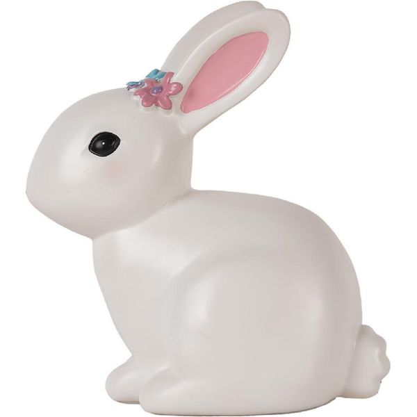 Luce Notturna Coniglio Led Clayre & Eef 6LMP805 21X13X22 Cm Bianco-Rosa-image