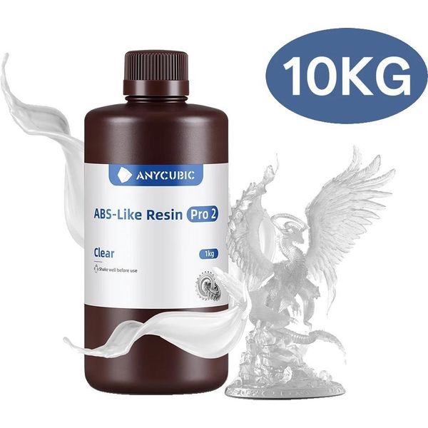Resina Per Stampanti 3D, Alta Precisione, Polimerizzazione Rapida, Trasparente 10 Kg-image
