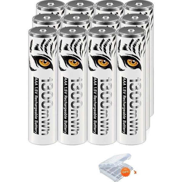 Batterie Ricaricabili Agli Ioni Di Litio, 1300Mwh Aaa, 12 Batterie Aaa-image