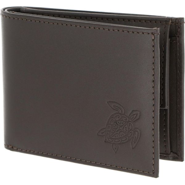 Oxmox Pelle Portafoglio Leather Rfid Protect PocketböRse Turtle 2.0 Embossed Brown Marrone Scuro-image