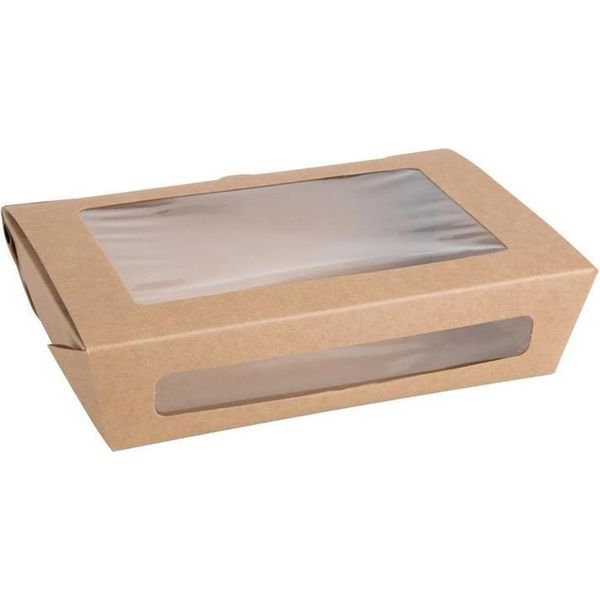 Fiesta Insalatiere Compostabili Con Finestre In Pla 1200Ml (200 Pezzi)-image