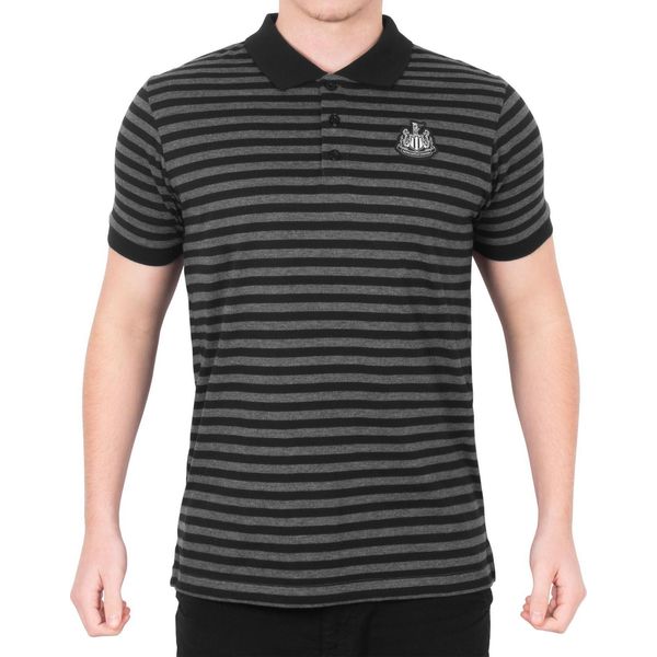 Newcastle United Fc - Polo Da Uomo GF605 (M) (Nero/Grigio)-image
