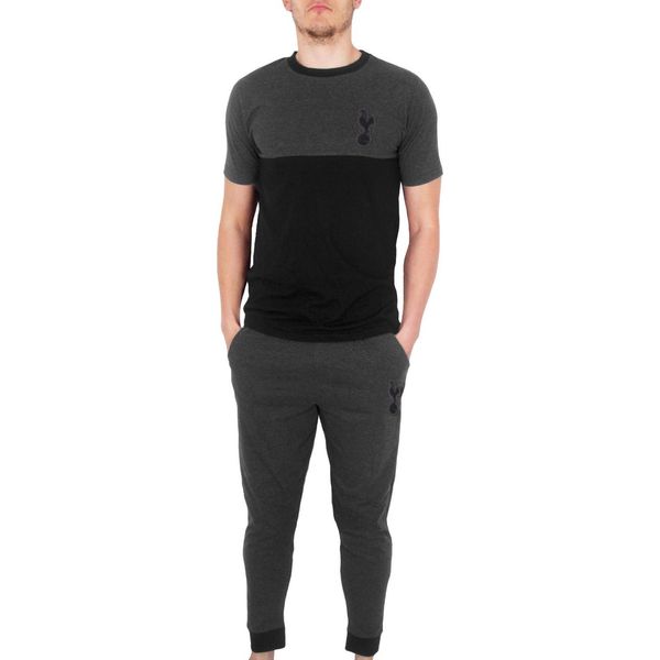 Tottenham Hotspur Fc - Pigiama "Premium"" Con Pantaloni Lunghi Da Uomo GF984 (L) (Grigio)"-image