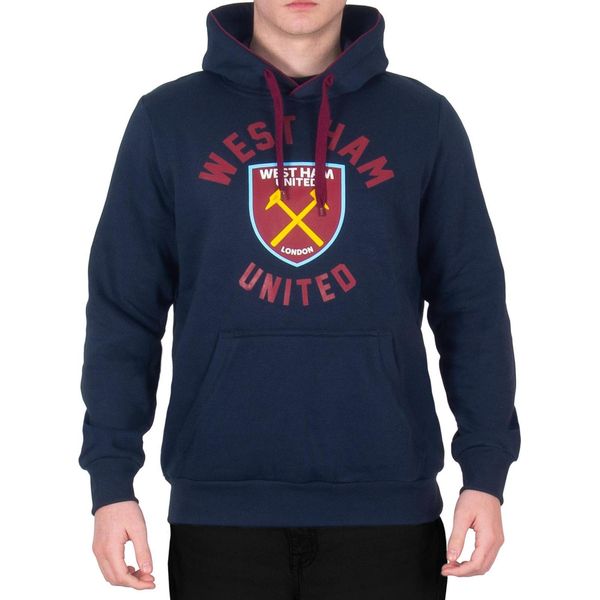 West Ham United Fc - Felpa Con Cappuccio Da Uomo, In Pile GF508 (M) (Navy)-image
