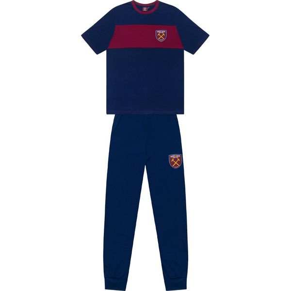 West Ham United Fc - Pigiama Con Pantaloni Lunghi Da Uomo GF927 (Xl) (Blu Scuro)-image