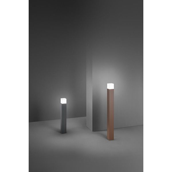 Tower - Paletto Da Giardino Con Lampadina 1Xe27 Max 20W IP54, Alluminio Verniciato, Paletto Da Esterno, Corten, H.60 Cm - Perenz-image